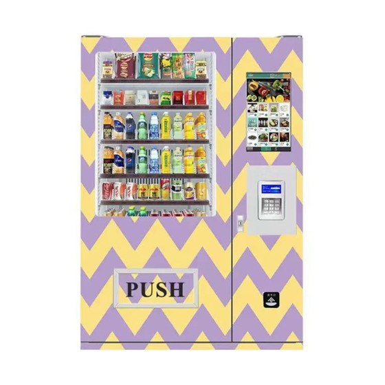 4 Hours Self-Service Commercial Refrigerated Automatic Combo Snacks Drinks Food Vending Machine
