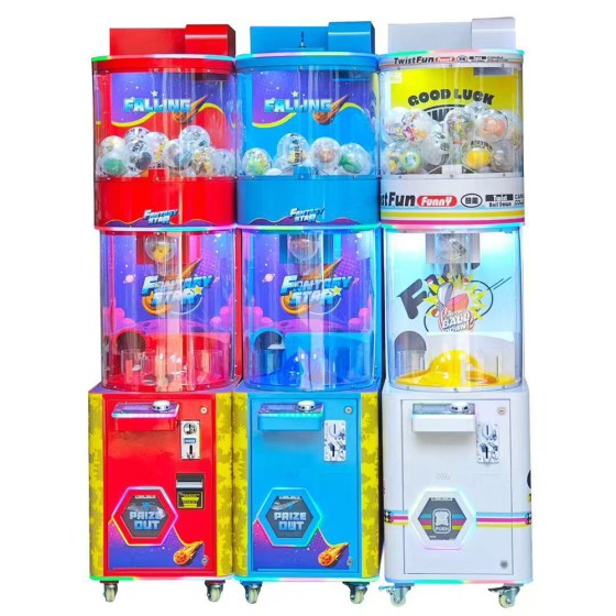 Interactive Crane Machine Coin Operated Metal Lucky Drop Capsule Toys