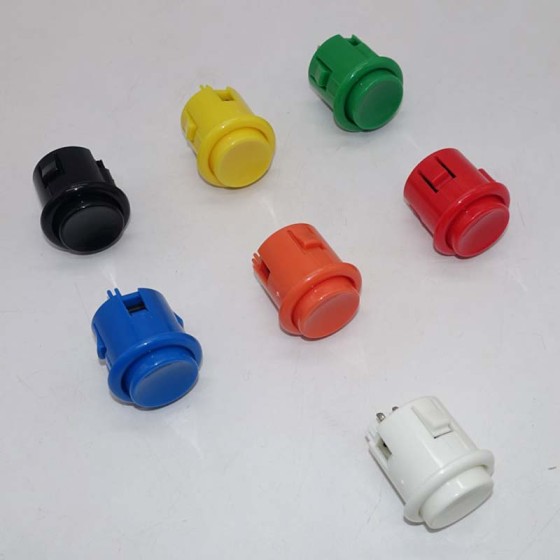 30mm Sanwa Stainless Steel Plastic Momentary Push Button