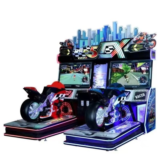 Multiple Player Motorcycle Racing Simulator Arcade Driving Console