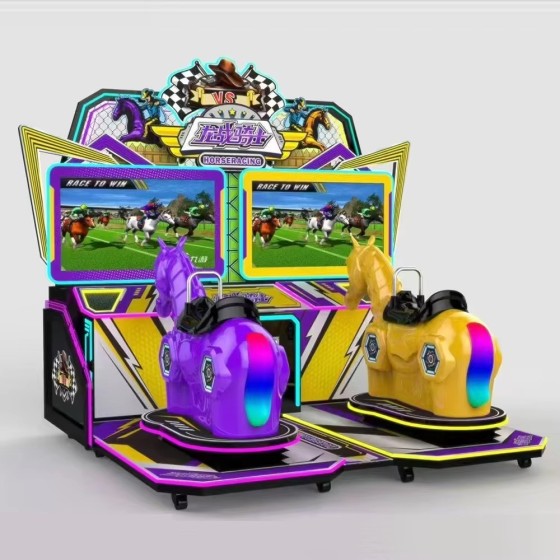 Thrilling Arcade Racing Simulator Horse Swing Machine Amusement
