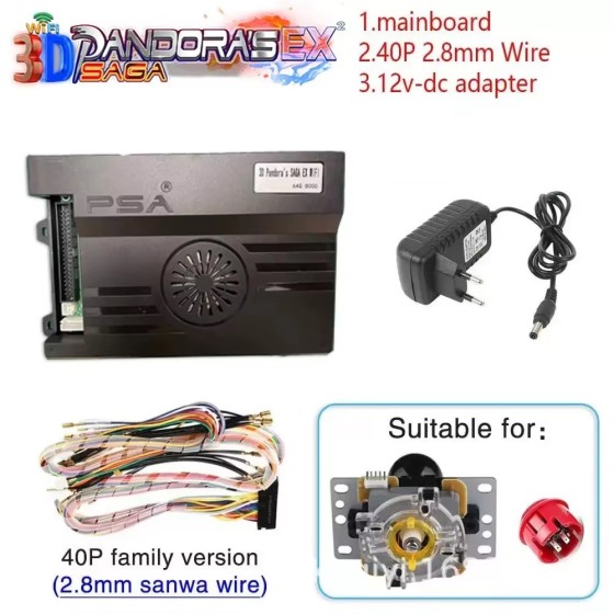Pandora EX SAGA Box 64G WiFi 3D 10000-in-1 Game Console 40p PCB