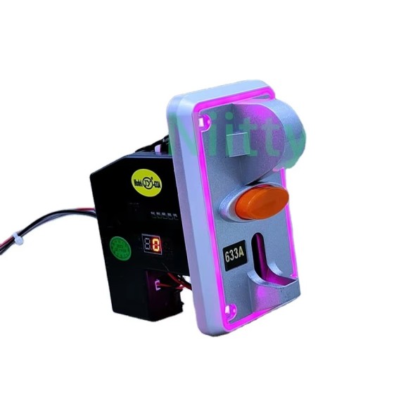 JY 633 EURO Led Electronic Coin Selector 12V Roll Acceptor for Multi-Upright Universal Arcade Game Ticket Vending Machine