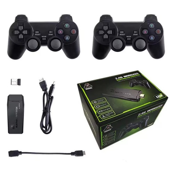 4K HD TV Video Game Dongle Double 2.4G Wireless Gamepad Controller 3D Game