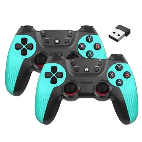 M8 Dual Player Wireless Joystick Game Controller with Six-Axis Gyroscope and Turbo Function for & PC Compatible
