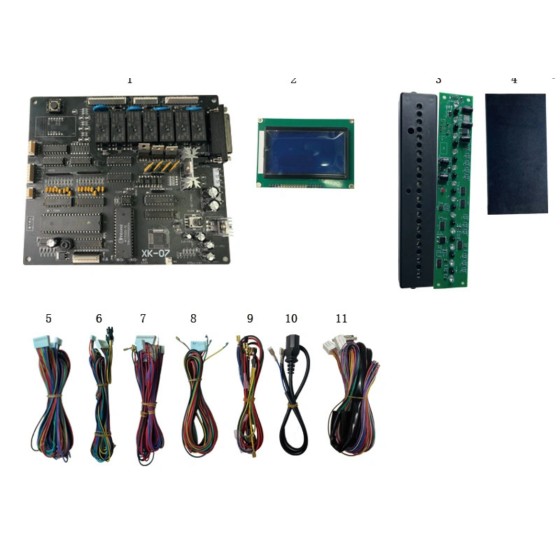 DIY Set Gantry Claw with Power Joystick LED Buttons Coin Acceptor Sensor