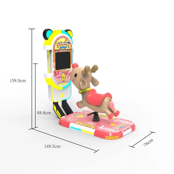 Swing Car 3D Racing Horse Indoor Children's Coin Operated Games Kiddie Ride