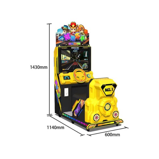 Fun Coin Operated Arcade Features Interactive Car