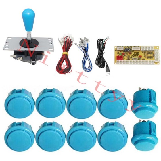 DIY Arcade Stick Kit Sanwa 4/8-Way Joystick USB Controller Zero Delay