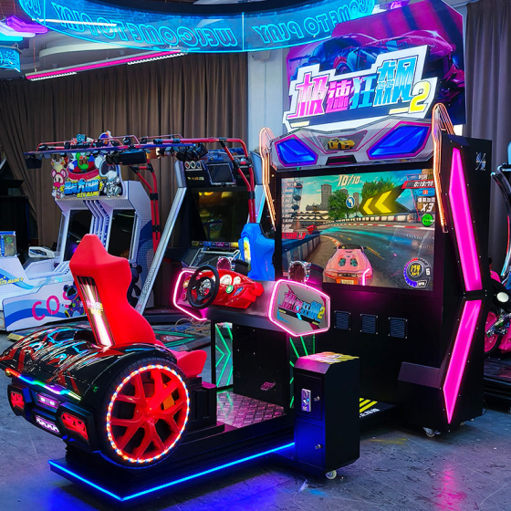 55-Inch Coin-Operated Video Game Driving Simulator Arcade Racing Car Machine