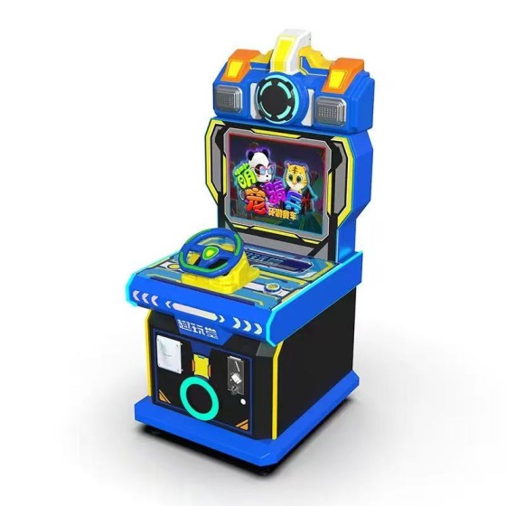Children's Electronic Shooting Arcade Coin-Operated Car Driving
