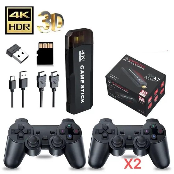 X2 Plus Game Console GD10 Pro 4K 3D HD Retro Video Wireless Controller TV 50 Emulator