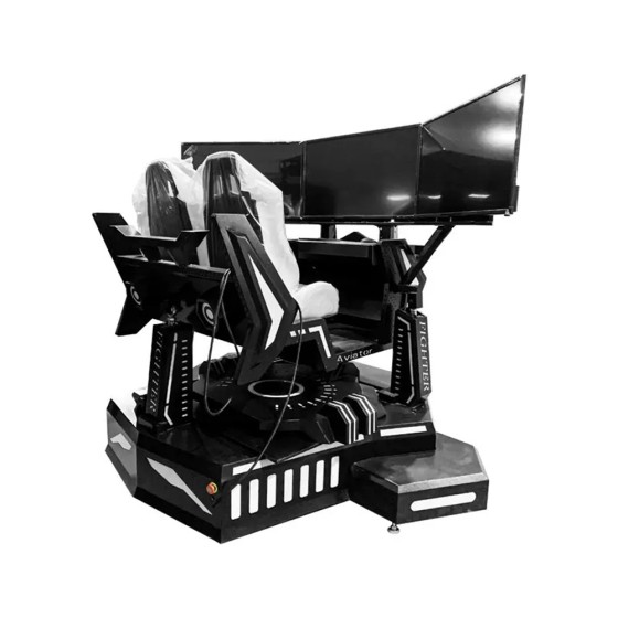 Multiple People Outdoor VR Video Car Racing Simulator 3 Screens